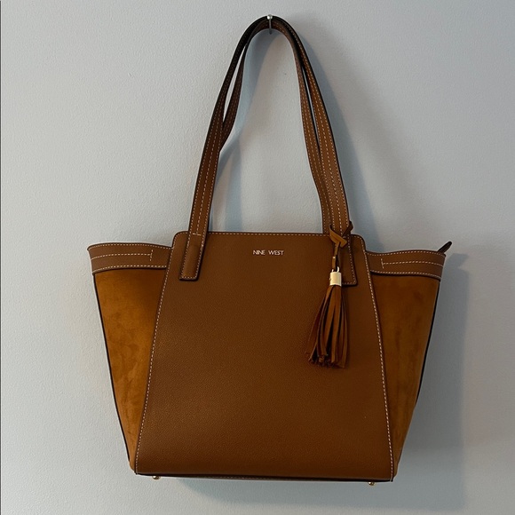 Nine West Tan and Brown Tote Bag - Picture 1 of 10